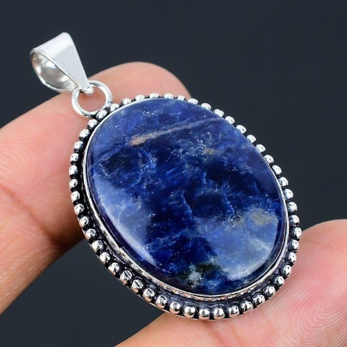 Bijou pendentif PLUME en argent sterling 925 véritable pierre précieuse