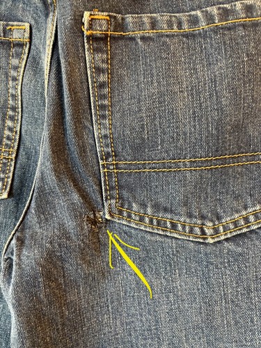 Old Navy Unisex Teens Regular 14 Husky Jeans Loose Straight Leg Baggy (DAMAGED) - Picture 7 of 14