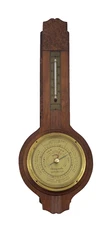 1950`s Mahogany Pendant Wall Barometer Weather Station Airguide Ainslie ( RARE )