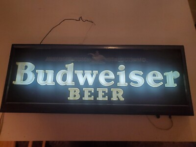 1940's BUDWEISER BEER LIGHT UP SIGN 10 1/4