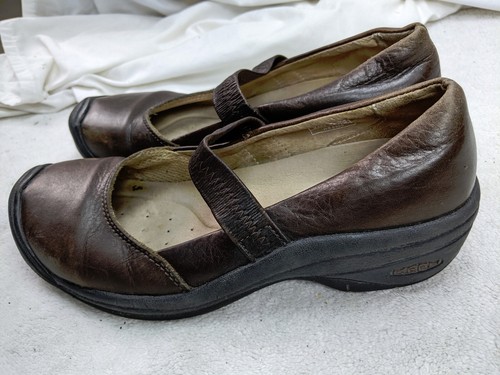 Keen Mary Jane Leather Womens 8.5 39 Brown Shoes Walking Hiking Comfort Shoes