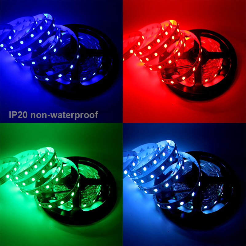 5050 SMD RGB LED Strip Light Kit - Flexible 5M/10M/15M Tape, IP65 Waterproof For Indoor/Outdoor