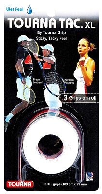 Tourna Tac XL - Wet Feel - 3 Griffe auf Rolle - Tennis - Badminton - Squash