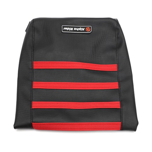 Non Slip Seat Cover ALL BLACK/RED RIBS For 1999-2007 Honda Sportrax400 TRX400EX - Picture 6 of 9