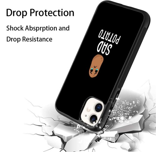 Sad Potato Cartoon For iPhone SE XS XR Max 5 6 7 8 Plus Anti scratch Cover - Picture 14 of 25