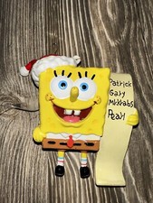 Miniature Mini Spongebob Squarepants Christmas Christmas List Ornament VTG