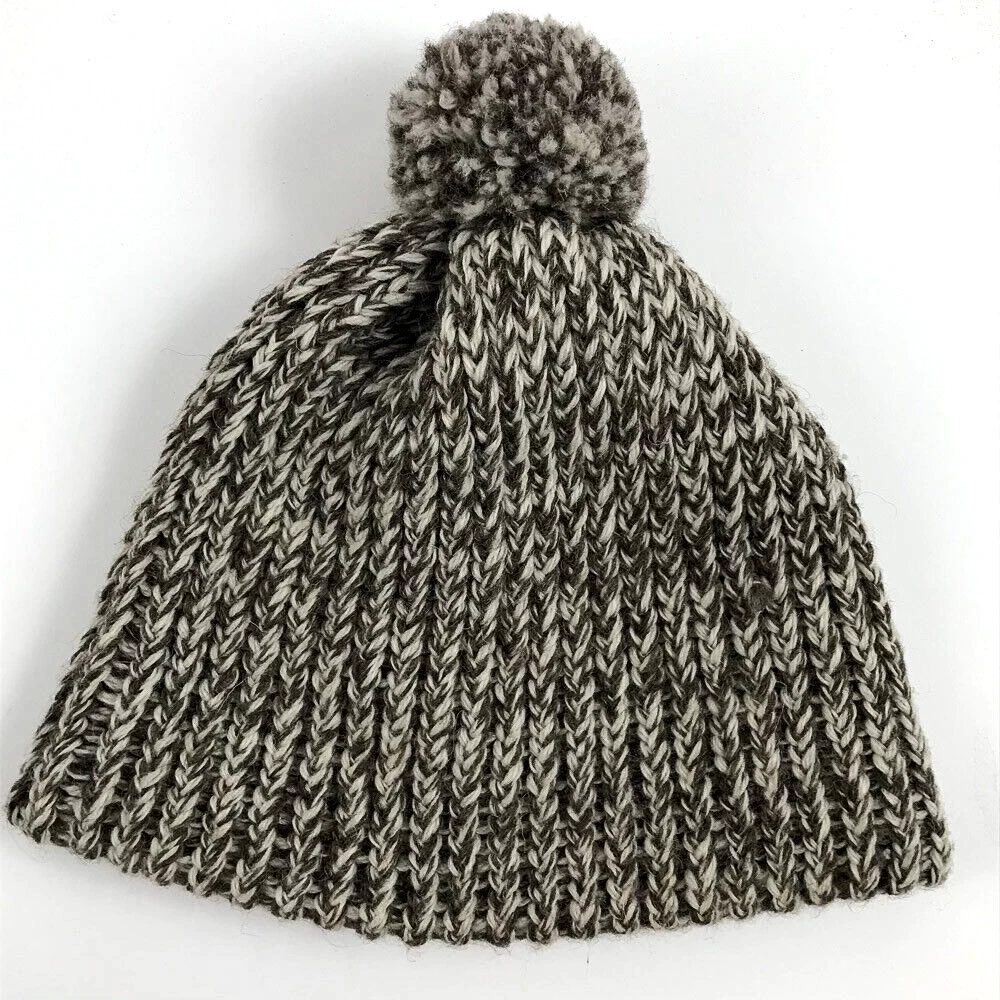 High Quality natural color knit Winter Pom Pom Hat Cap