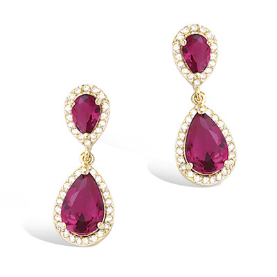 Boucles D'oreilles Ovales Dolly-Bijoux - Or Blanc 18K Massif Avec CZ Diamant 6/4 Mm - Neuf étiqueté