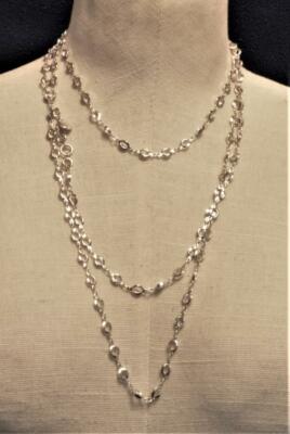 ALFANI Silvertone Polierte Fancy Links 60'' Kettenhalskette