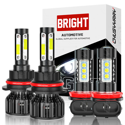 For 2005-2019 Nissan Frontier 4x High/Low Beam LED Headlight Fog Light Bulbs Kit