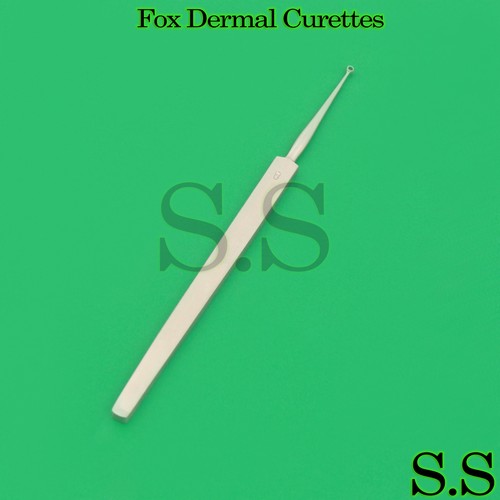 ENT Dermatology Fox Dermal Curettes Set - 6 Surgical Instruments 1-6mm 5.5 Inch