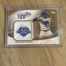 Jorge Soler 2020 Topps Jumbo Jersey Sleeve Patch #JSES-JS Royals Gold #/25