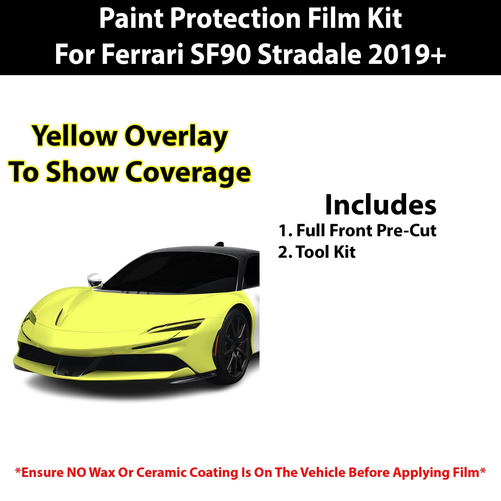 Pre Cut Paint Protection Film Clear Bra PPF Kit for Ferrari Stradale 2019+