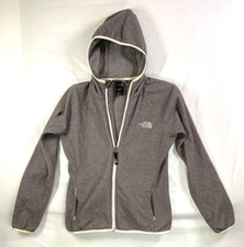 The North Face Women's M Hood Alpine Polartec 100 Jacket Purple Fleece Full Zip