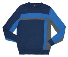 Alfani Crew Neck Colorblock Stripe 100 Cotton Men's Pullover Sweater NWT