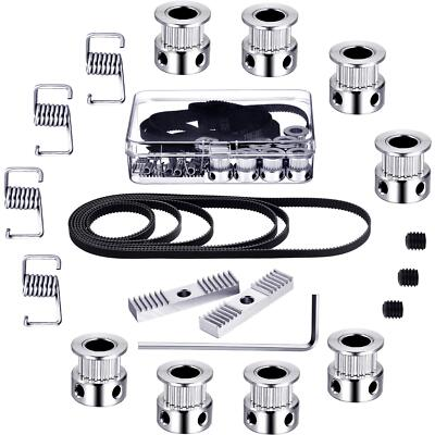 #ad #ad 27 Pieces GT2 Timing Belt Pulley Include 8 Timing Belt 6 mm Width 8 Pieces 20 $13.50