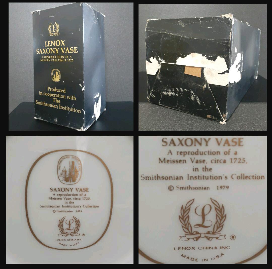 レノックス・サクソニー花瓶　スミソニアンInstitution　ヴィンテージ Lenox SaxonyVase Smithsonian Institution