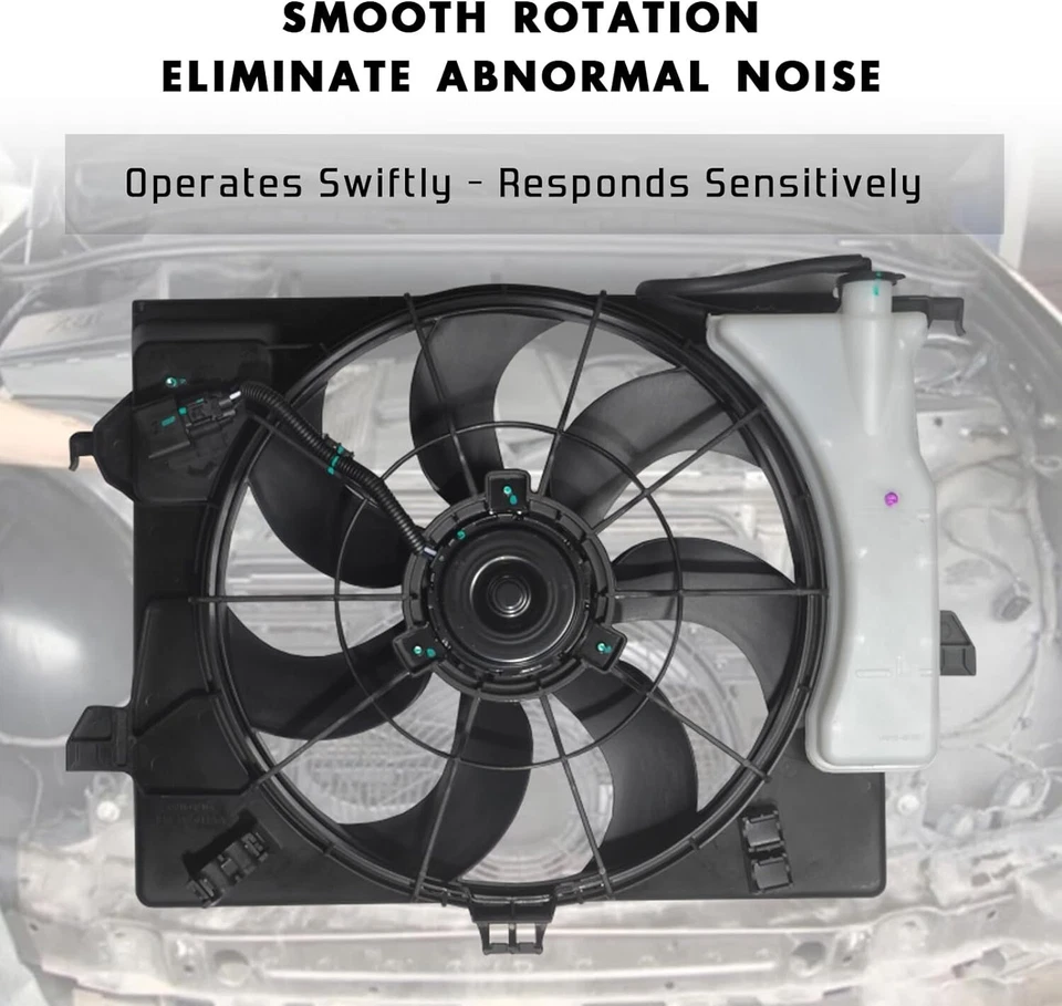 Вентилятор радиатора для 2012-2017 Kia Rio Hyundai Veloster 2012-2013 Hyundai Accent - Изображение 3 из 4