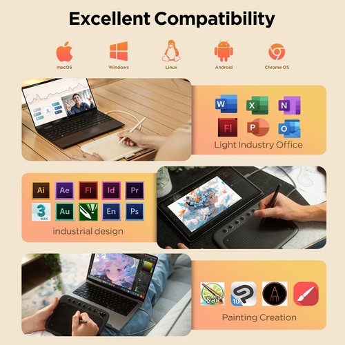 Tablette Graphique UGEE Q6 Tablette Dessin Portable 6 Pouces Directement Conn... - Zdjęcie 6 z 9