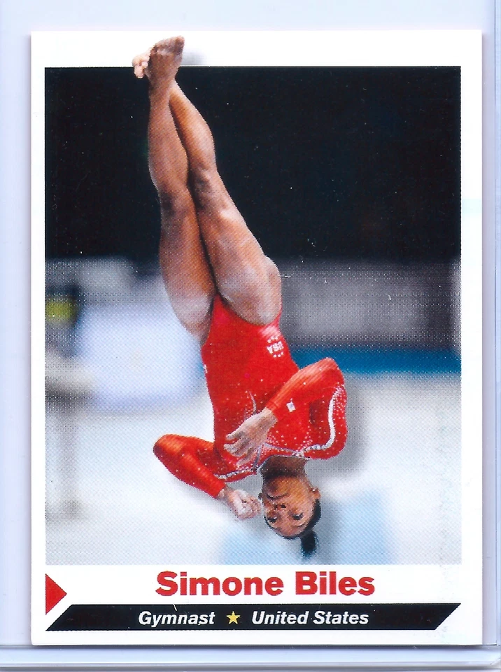 (3) SIMONE BILES & GABBY DOUBLAS TEAM EUA LOTE DE CARTÕES DE NOVATO DE GINÁSTICA! - Imagem 2 de 4