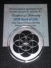 2020 1oz Seed Of Life Proof Silver Shield Sacred Geometry Low Coa