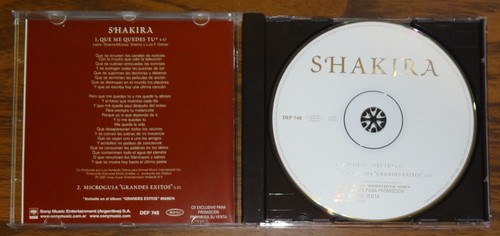 Shakira LOT OF 3 RARE PROMO CD Made in Argentina thalia fey paulina rubio - Picture 10 of 11