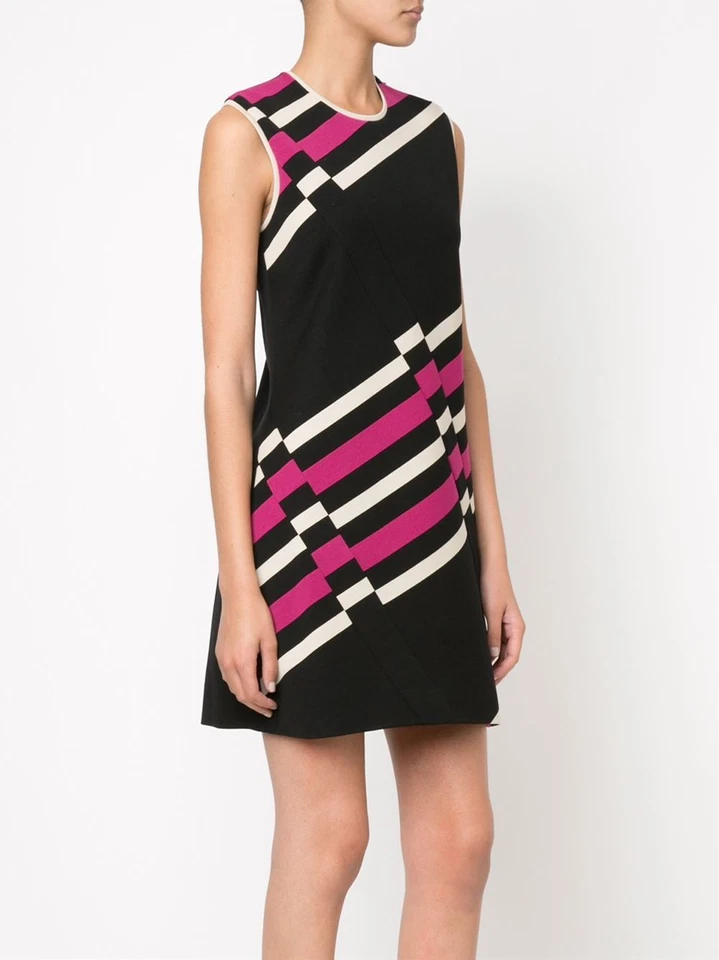 Mini vestido sin mangas de algodón a rayas LANVIN 1790$ - algodón elástico multicolor Foto 2 de 4