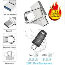 32GB 64GB 128GB USB 3.0 Dual Type-C OTG Flash Drive Waterproof Memory Stick