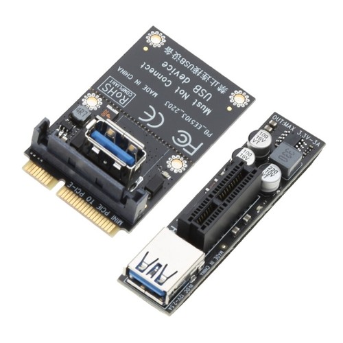 PCI-E Riser Mini PCIE to PCI-E X1 Extension Port SATA Adapter Expansion Card New - Picture 9 of 13