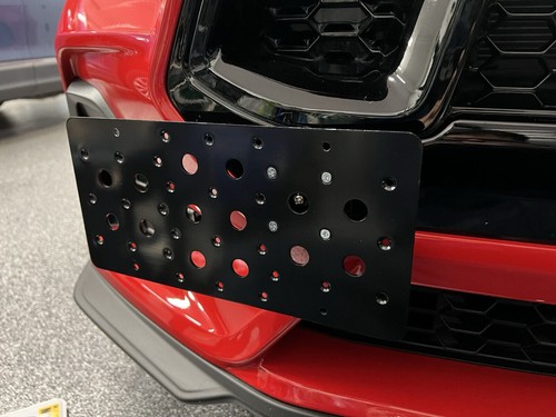 Front Bumper Tow Hook License Plate Mount Bracket For Ford Mustang GT 2024-2025 - Picture 22 of 24