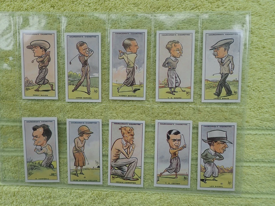 Churchman REPRO  Prominent Golfers SET OF 50 Cigarette Cards by Imperial 1989 - Image 2 of 4