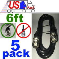 Lot5x/pk/pcs 6ft/feet/foot HD-SDI RG59 Video Cable D BNC Male~M 75ohm Cord/Wire