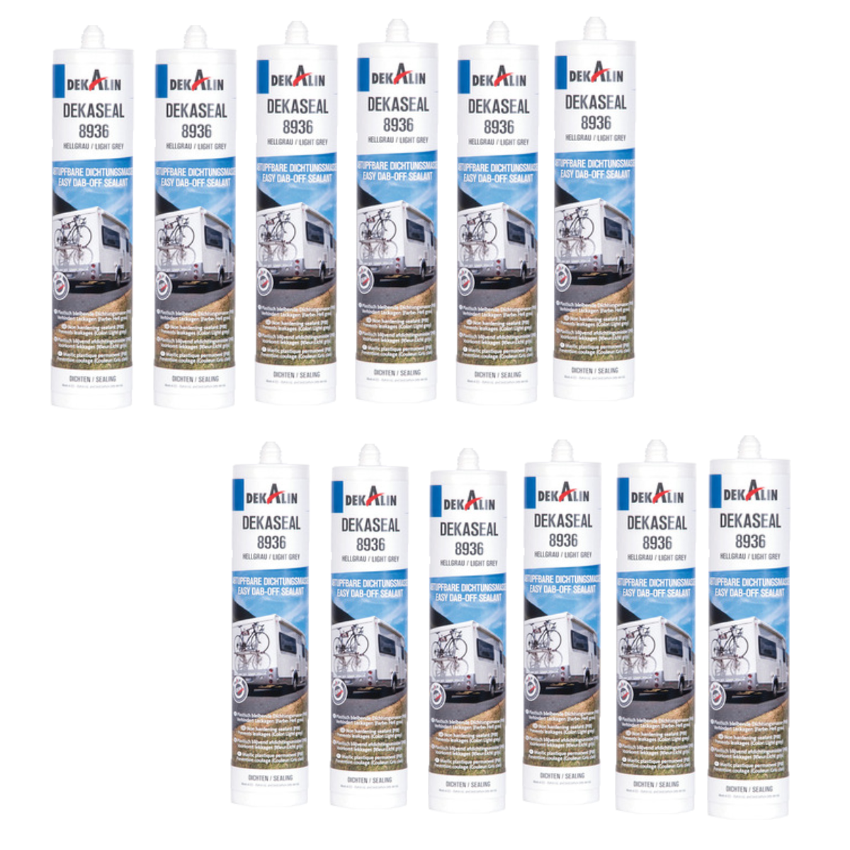 Dekalin Dekaseal 8936 Light Grey 310ml Adhesive Sealant silicone 12 pcs