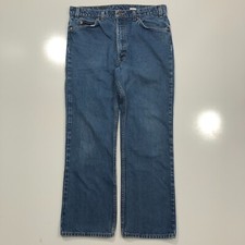 Vintage Levi's 517 Jeans Mens 38 x30 Orange Tab Bootcut Denim Made in USA