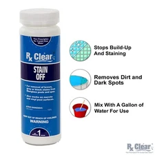 Rx Clear Stain Off Removes Stains from Swimming Pools - (Choose Quantity)