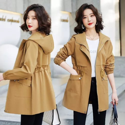 Autumn Ladies Windbreaker Coat Long New Women's Trench Coat Jacket XS-XL-