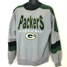 Vintage Chalk Line Green Bay Packers Sweatshirt Mens Large Gray Green Pullover