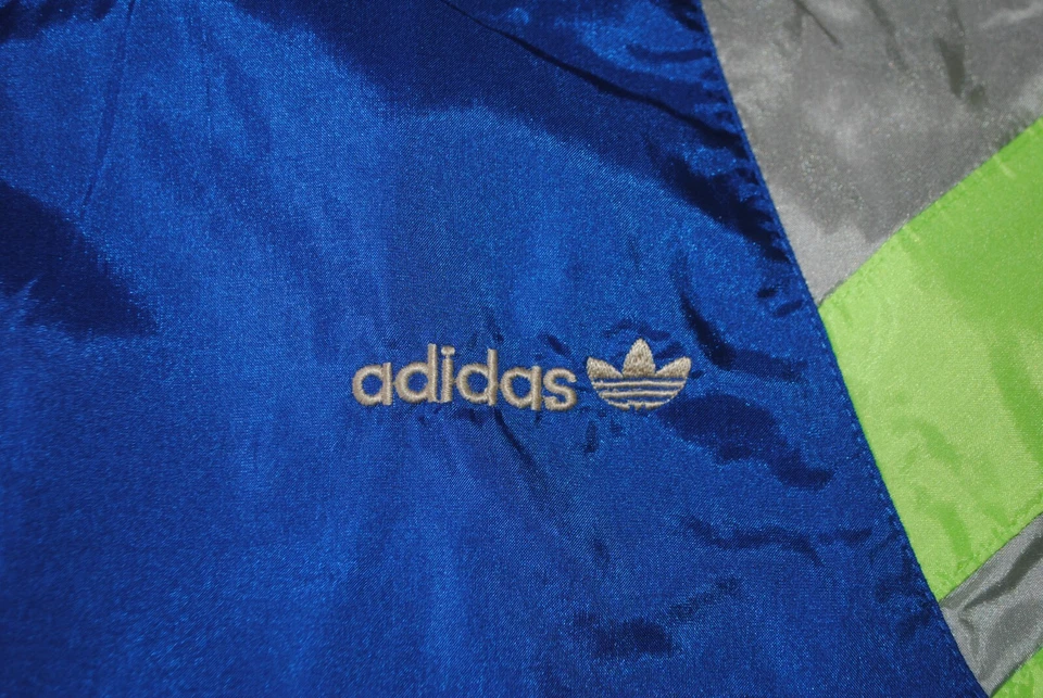 ADIDAS VINTAGE RETRO FULL TRACK SUIT JACKET TOP and PANTS MULTICOLOR D8 NYLON - Image 2 of 4