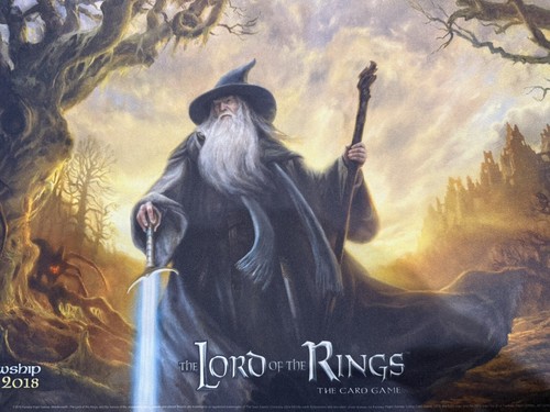 Lord of the Rings LCG Fellowship 2018 Gandalf Playmat Mat - Picture 2 of 4