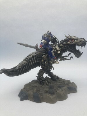 Trans Formers Lost Age Dino Ride Optimus Prime With Shield And Sword Statue