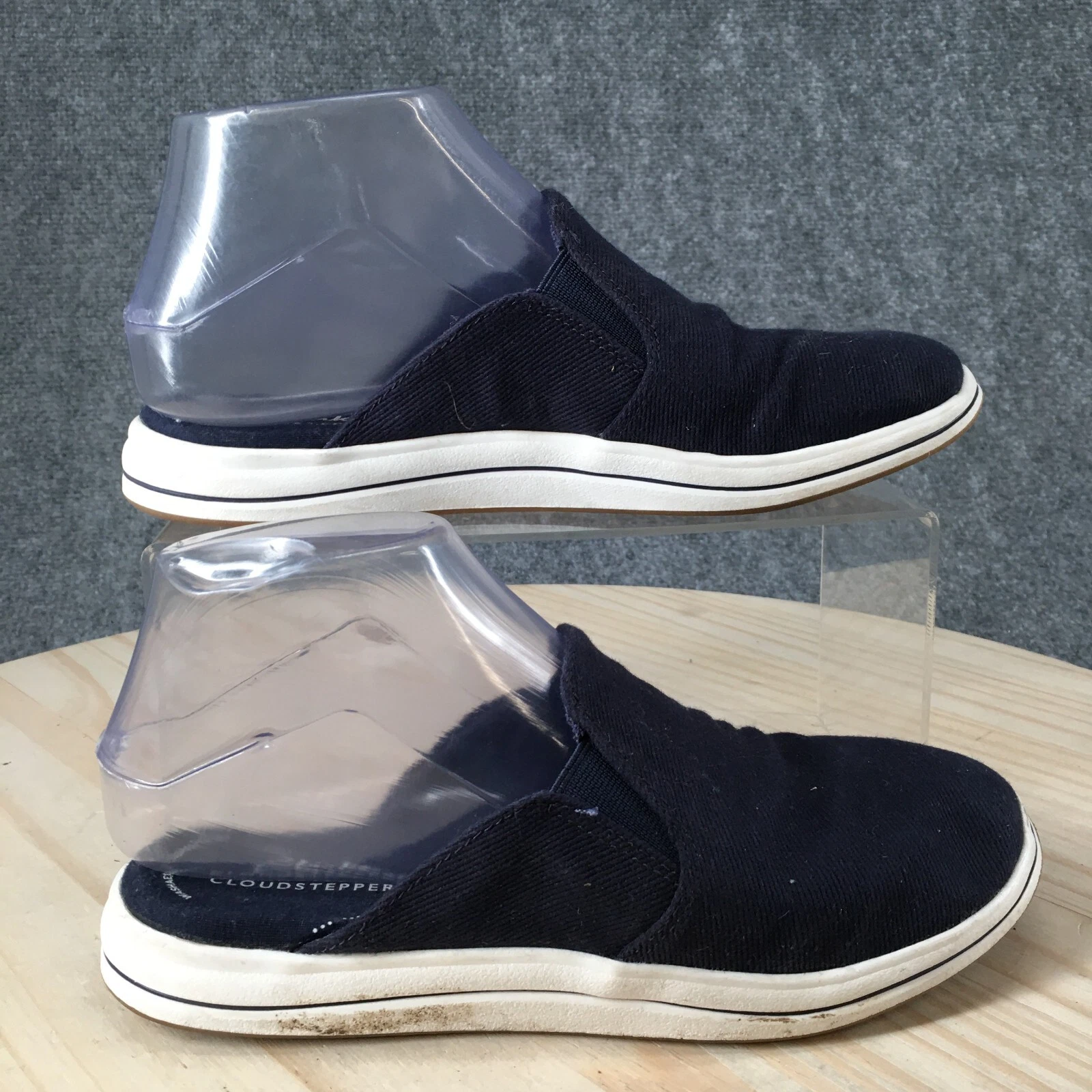 Sandali Clarks Cloudsteppers donna 6 M brezza shore casual slip on mule blu