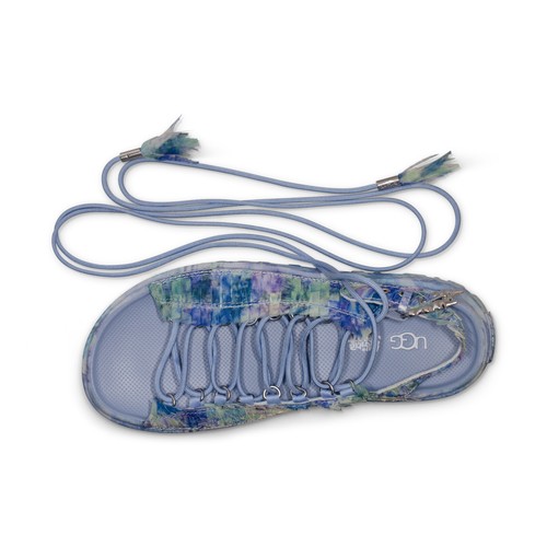 UGG X COLLINA STRADA GOLDENGLOW PLATFORM BLUE FLORAL WOMEN'S SANDALS SIZE US 8 - Picture 5 of 6