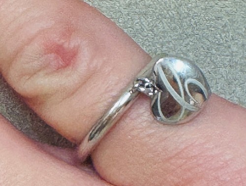 Chopard Chopardissimo ring 18k White gold with hanging heart size 49/15.6/4.75