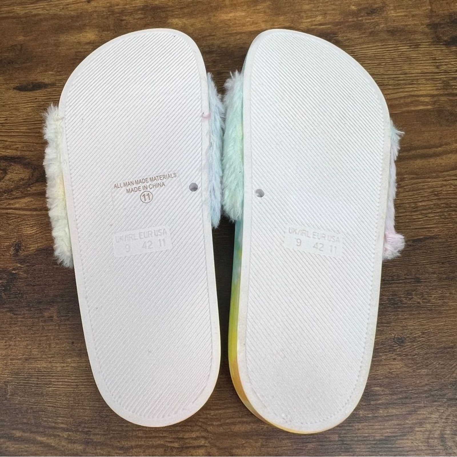 PANTOFOLA D’ORO Top moda taglia 11 diapositive punta aperta punta aperta sfocata