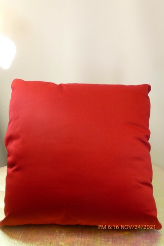 EUC MR & MRS SNOWMAN Christmas THROW PILLOW 3D Felt APPLIQUED Embroidered 16X16 - Picture 6 of 6