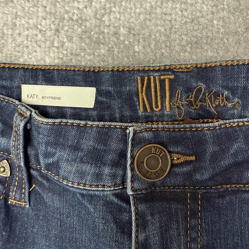 Kut from the Kloth Jeans Damen 4 Katy Boyfriend Straight Leg Stretch Denim Hose - Bild 4 von 16