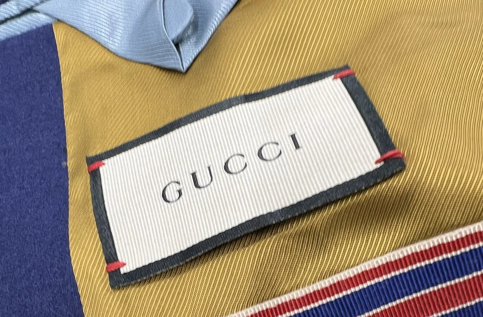 Gucci Blazer Lana Marina Dorato Tre Bottoni Taglia US Large EU 50 Made in Italy