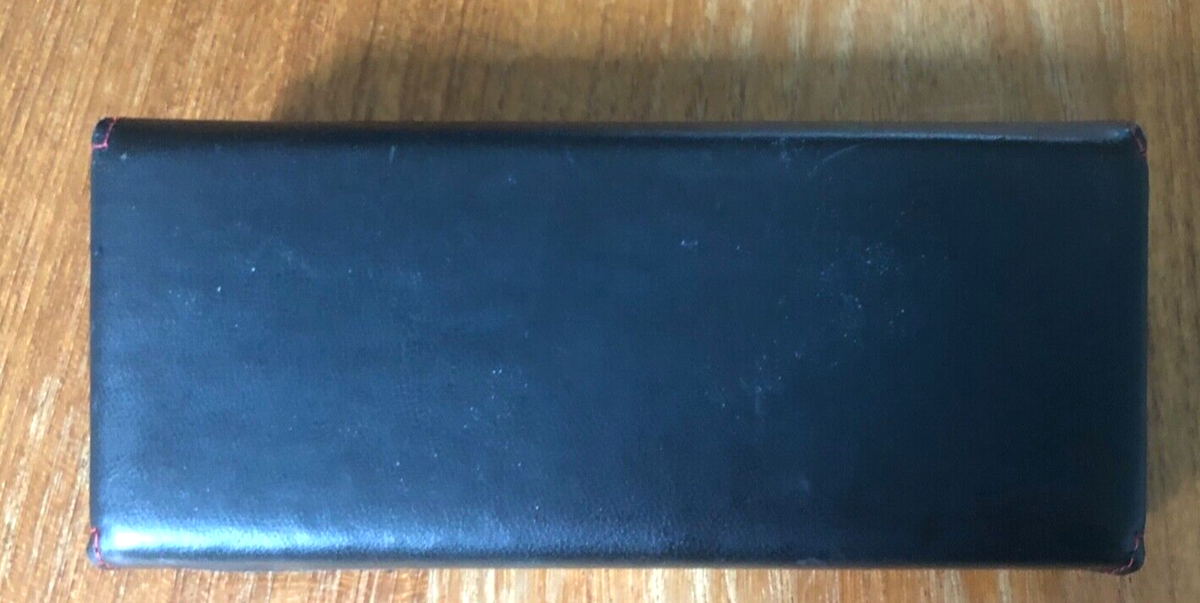 Vintage Valentino Les Lunettes Eyeglasses Case Black Leather  display picture 1