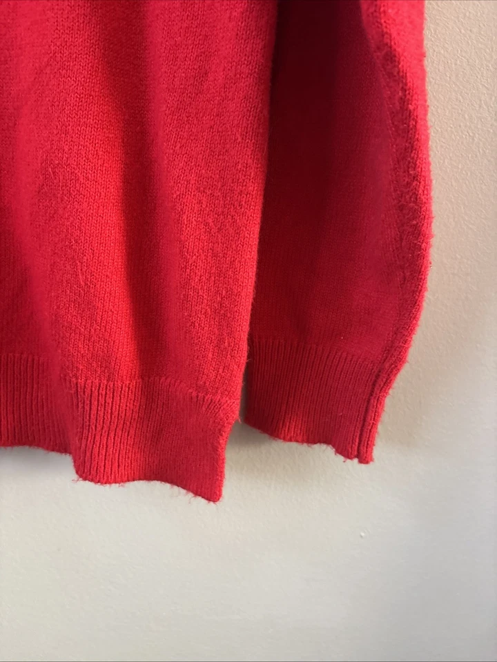 Style & Co Women’s Large Red Christmas Sweater Holiday Knit Pullover Festive - Image 3 of 4