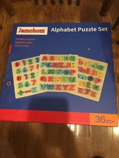 Jamohom wooden alphaber puzzle set